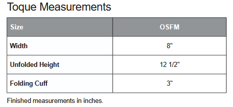 ATC C1202 Toque Sizing Chart