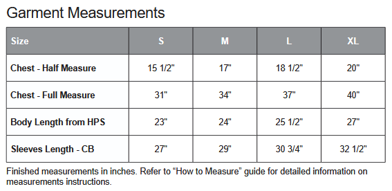ATC Y2100 Hoodie Sizing Chart